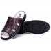 Chinelo Total Comfort Anti Stress Tombstone Couro Carneiro Cafe ref 333 Palmilha Gel