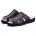 Chinelo Total Comfort Anti Stress Tombstone Couro Carneiro Cafe ref 333 Palmilha Gel