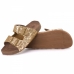 Birken Feminina em Couro Dourada Ref 089