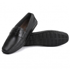 Mocassim Capri em Couro Bovino Legítimo Preto 