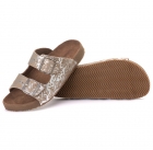 Birken Feminina em Couro Prata Ref 089