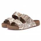 Birken Feminina em Couro Prata Ref 089