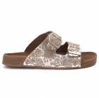 Birken Feminina em Couro Prata Ref 089